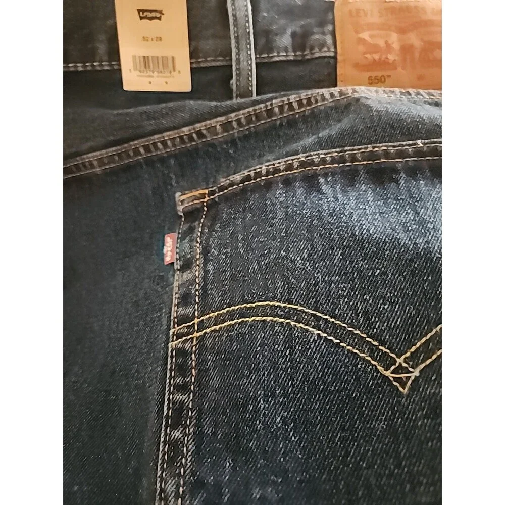 LEVIS 550 Relaxed Fit Jeans 52x28 Big & Tall NWT Stretch New L100‎ Denim